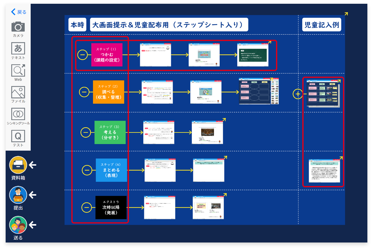 「大画面提示＆児童配布用」シート