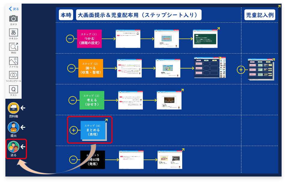 「大画面提示＆児童配布用」シート